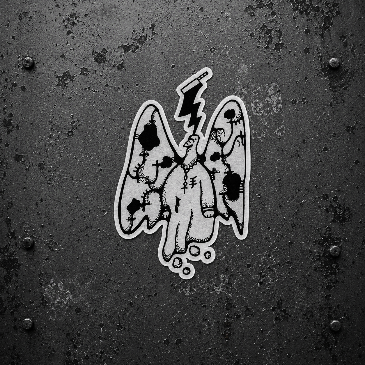 Y¥ "Ghoul Bird" Kiss-Cut Vinyl Fragment ( Indie Sticker )