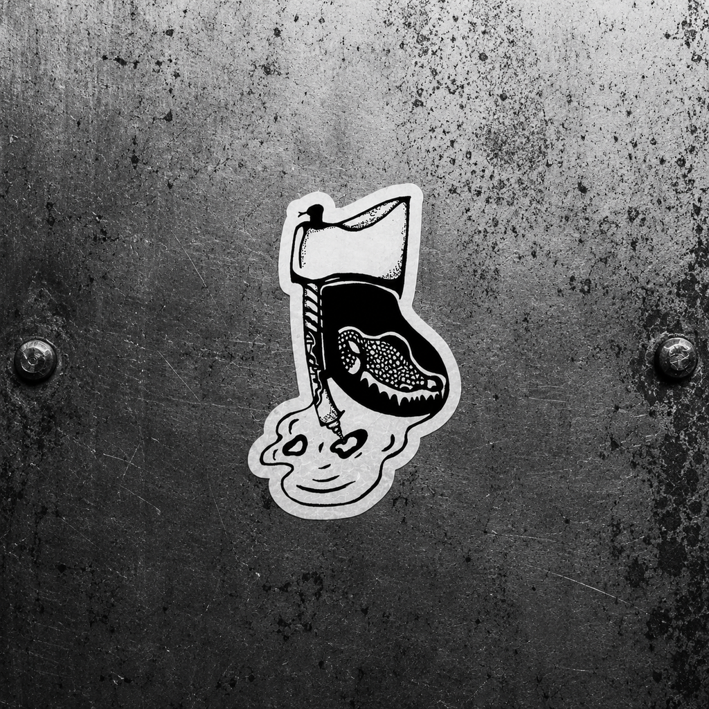 Y¥ “Swamp Cleaver” Kiss-Cut Vinyl Fragment ( Indie Sticker )